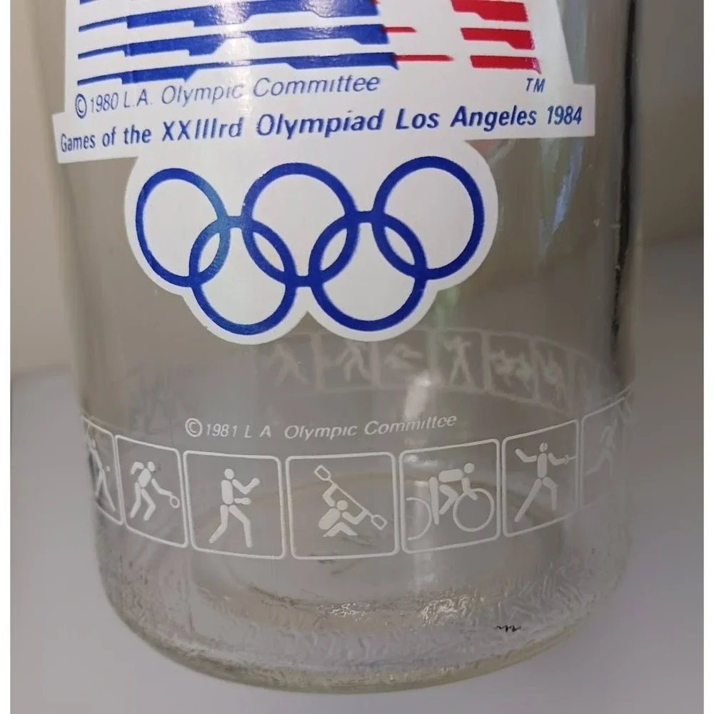 Vintage Anchor Hocking M&Ms‎ Olympic glass candy canister